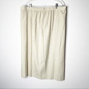 NWT Pendleton Tan Linen Blend A‎ Little Romance Skirt Size 22W